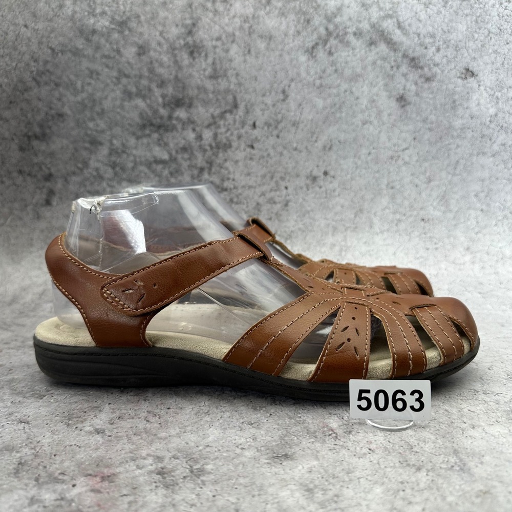 Earth Spirit Sandals Women Size 11 Brown WMES20ER053 Comfort Strappy Fisherman